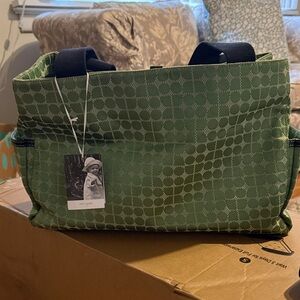Kate Spade Green Patterned diaper bag